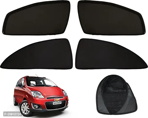 Magnetic Side Window Sun Shade For Chevrolet Spark Black-thumb2