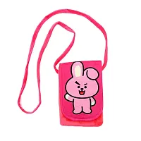 Cute Bts Jk Cooky Combo Soft Crossbody Sling Bag for Women and Girls | Shoulder Bags | Cute Purse and Wallet | Mobile Cell Phone Holder Kawaii Purse Fur Material | Travel Mobile Pouch Clutch Side Bag-thumb1