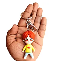 BTS Cute Suga Silicone 3D Keychain with Metal Hook Keyring|BTS V|BTS Jimin|BTS Suga|BTS Jung Kook|BTS Jin|BTS Army Hand Heart|BTS J Hope Keychain for Girls,Car,Bike,Boys (Min Yoongi (SUGA))-thumb2