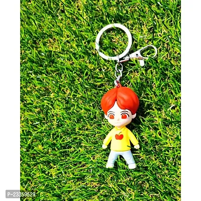 BTS Cute Suga Silicone 3D Keychain with Metal Hook Keyring|BTS V|BTS Jimin|BTS Suga|BTS Jung Kook|BTS Jin|BTS Army Hand Heart|BTS J Hope Keychain for Girls,Car,Bike,Boys (Min Yoongi (SUGA))-thumb4