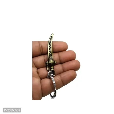 Stylish King Sword Blade Stainless Steel War Sword Keychain Keyring Metal | Premium Gift Keychain | Gift for Friend | Heavy Duty Keychain | Birthday Gift |Lion Keychain| Unique Keychain for Bike,Car-thumb3