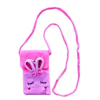 Bts Bt 21 Van  Rabbit Bunny Combo Soft Plush Crossbody Sling Bag for Women  Girls | Cute Purse and Wallet | Mobile Cell Phone Holder Kawaii Purse Fur Material | Travel Mobile Pouch Clutch Side Bag-thumb2
