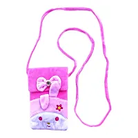 Cute jimin chimmy and rabbit combo soft plush crossbody sling bag for women  girls | cute purse and wallet | mobile cell phone holder kawaii purse fur material | Travel Mobile Pouch clutch side bag-thumb2