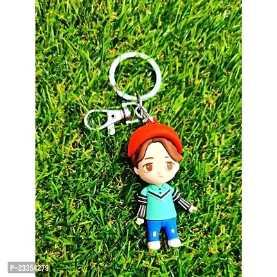 BTS Cute Jimin Silicone 3D Keychain with Metal Hook Keyring|BTS V|BTS Jimin|BTS Suga|BTS Jung Kook|BTS Jin|BTS Army Hand Heart|BTS J Hope Keychain for Girls,Car,Bike,Boys (Park Jimin (Jimin))-thumb4