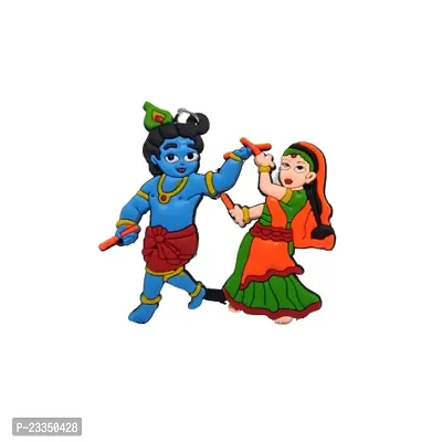 BIPS ENTERPRISES- Radha Krishna Dancing Quality Rubber Keychain Key Ring| Radha Krishna Dancing Multicolour Keychain Key Ring For Bike, Car And Home Keys.-thumb2