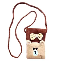 Cute Jimin Chimmy  Teddy Bear Combo Soft Plush Crossbody Sling Bag for Women  Girls | Cute Purse and Wallet | Mobile Cell Phone Holder Kawaii Purse Fur Material | Travel Mobile Pouch Clutch Side Bag-thumb1