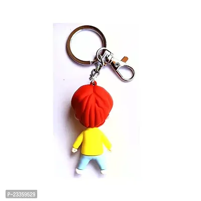 BTS Cute Suga Silicone 3D Keychain with Metal Hook Keyring|BTS V|BTS Jimin|BTS Suga|BTS Jung Kook|BTS Jin|BTS Army Hand Heart|BTS J Hope Keychain for Girls,Car,Bike,Boys (Min Yoongi (SUGA))-thumb2