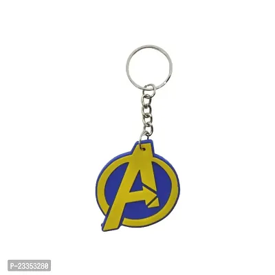 BIPS ENTERPRISES- Stylish A Logo Quality Rubber Keychain Key Ring| A Logo With Yellow And Blue Colour Keychain Key Ring For Bike, Car And Home Keys.