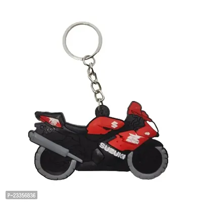 BIPS ENTERPRISES- Stylish Suzuki Gsx 750 Bike Quality Rubber Keychain Key Ring| Cool Suzuki 750 Bike Red Colour Keychain Key Ring For Bike, Car And Home Keys.