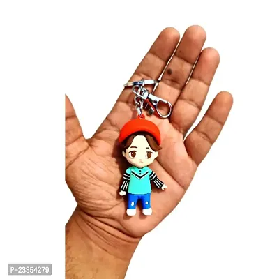 BTS Cute Jimin Silicone 3D Keychain with Metal Hook Keyring|BTS V|BTS Jimin|BTS Suga|BTS Jung Kook|BTS Jin|BTS Army Hand Heart|BTS J Hope Keychain for Girls,Car,Bike,Boys (Park Jimin (Jimin))-thumb3