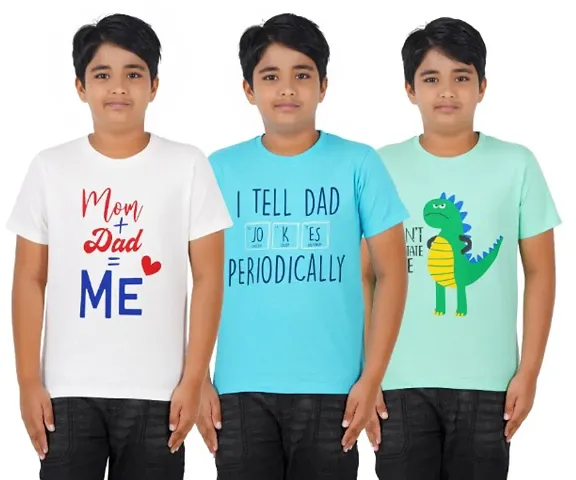 PRIDE APPAREL- Boys Casual T-Shirts Combo pack of 3