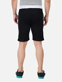 PRIDE APPAREL - Mens Pure Cotton Black colour Shorts with Dual Side Pockets-thumb2