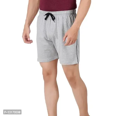PRIDE APPAREL- Mens Pure Cotton Shorts Without Pockets - Pack of 2-thumb2
