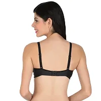 Stylish Black Nylon Solid Minimizer Bras For Women-thumb4