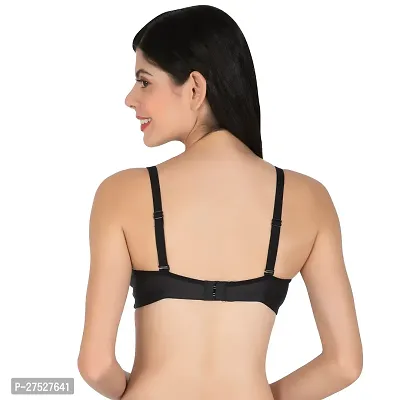 Stylish Black Nylon Solid Minimizer Bras For Women-thumb5