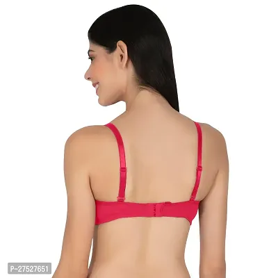 Stylish Pink Nylon Solid Minimizer Bras For Women-thumb5