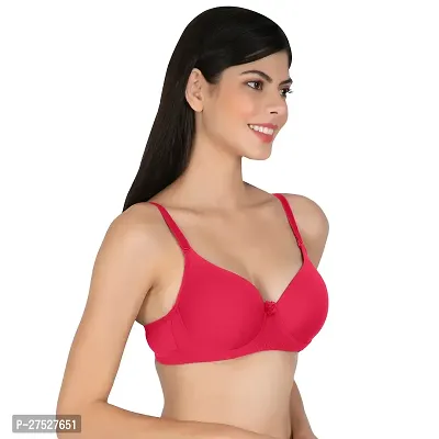 Stylish Pink Nylon Solid Minimizer Bras For Women-thumb4