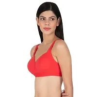 Stylish Red Cotton Solid Minimizer Bras For Women-thumb2