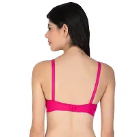 Stylish Pink Nylon Solid Minimizer Bras For Women-thumb4