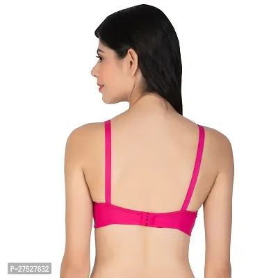 Stylish Pink Nylon Solid Minimizer Bras For Women-thumb5