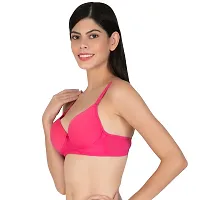 Stylish Pink Nylon Solid Minimizer Bras For Women-thumb2