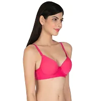 Stylish Pink Nylon Solid Minimizer Bras For Women-thumb3