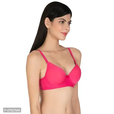 Stylish Pink Nylon Solid Minimizer Bras For Women-thumb4