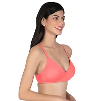 Stylish Pink Cotton Solid Minimizer Bras For Women-thumb3