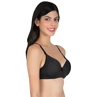 Stylish Black Nylon Solid Minimizer Bras For Women-thumb3