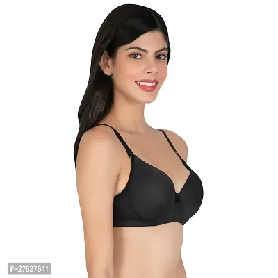 Stylish Black Nylon Solid Minimizer Bras For Women-thumb4