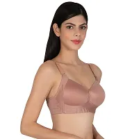 Stylish Beige Cotton Solid Minimizer Bras For Women-thumb3