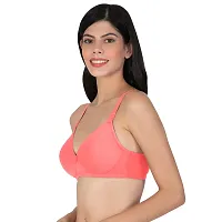 Stylish Pink Cotton Solid Minimizer Bras For Women-thumb2