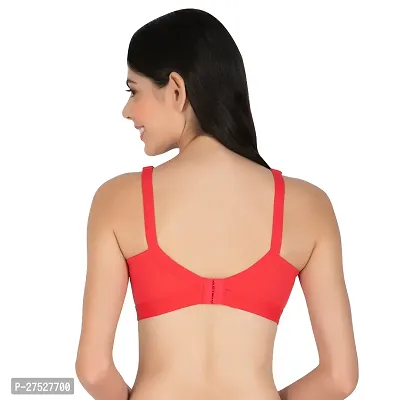 Stylish Red Cotton Solid Minimizer Bras For Women-thumb5