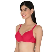 Stylish Pink Nylon Solid Minimizer Bras For Women-thumb2