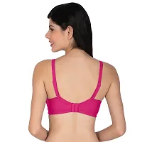 Stylish Pink Cotton Solid Minimizer Bras For Women-thumb4