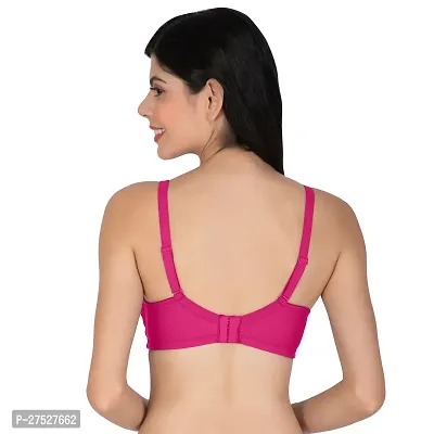 Stylish Pink Cotton Solid Minimizer Bras For Women-thumb5