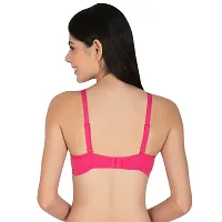 Stylish Pink Nylon Solid Minimizer Bras For Women-thumb4