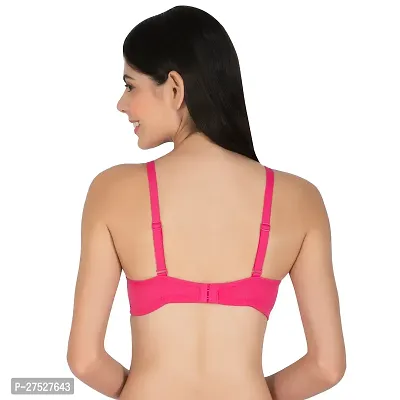 Stylish Pink Nylon Solid Minimizer Bras For Women-thumb5