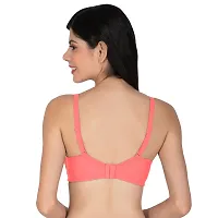 Stylish Pink Cotton Solid Minimizer Bras For Women-thumb4