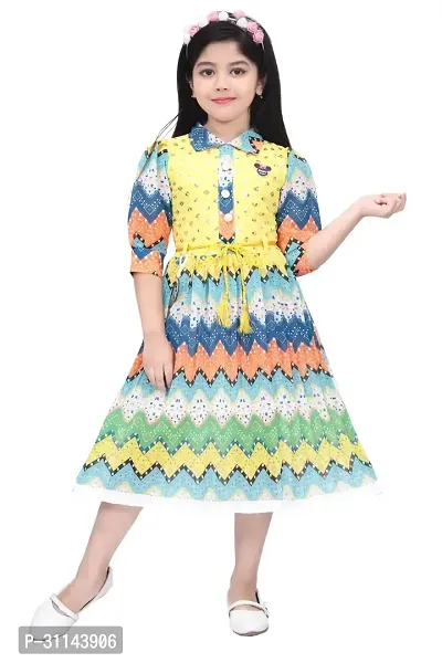 Stylish Multicoloured Georgette Dresses For Girls-thumb0