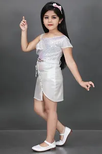 Stylish White Georgette Dresses For Girls-thumb2