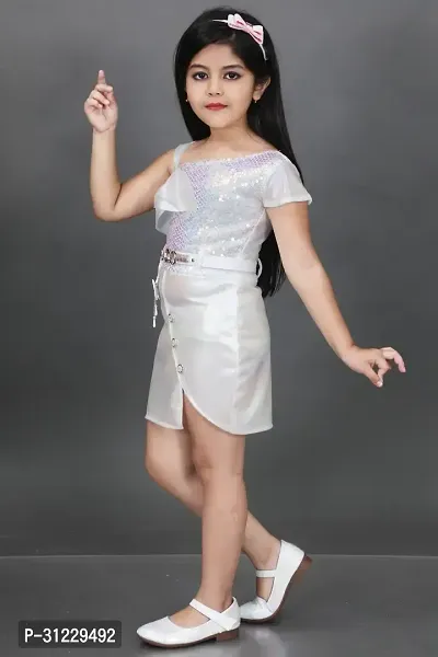 Stylish White Georgette Dresses For Girls-thumb3