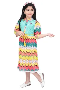 Stylish Blue Georgette Dresses For Girls-thumb2