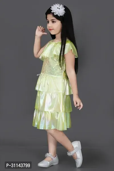 Stylish Yellow Georgette Dresses For Girls-thumb3