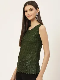 Rayon Embroidered Tops Sequins Party Wear Tunic-thumb2