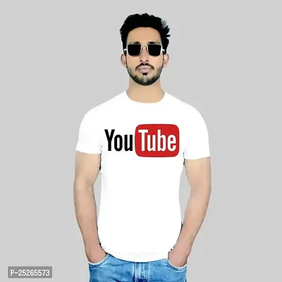 Stylish White Cotton Printed Tees For Men-thumb0