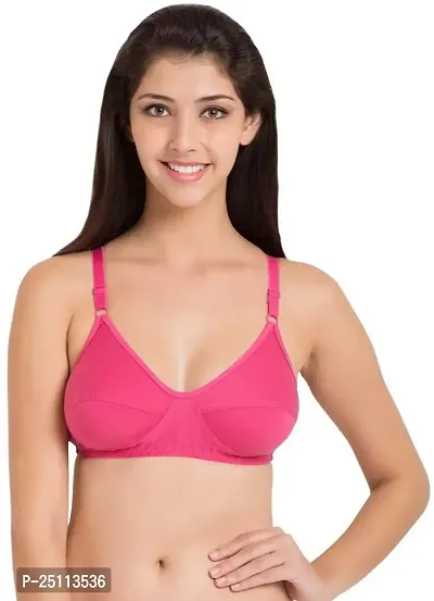 Stylish Fancy Cotton Solid Non Padded Bras For Women Pack Of 3-thumb3