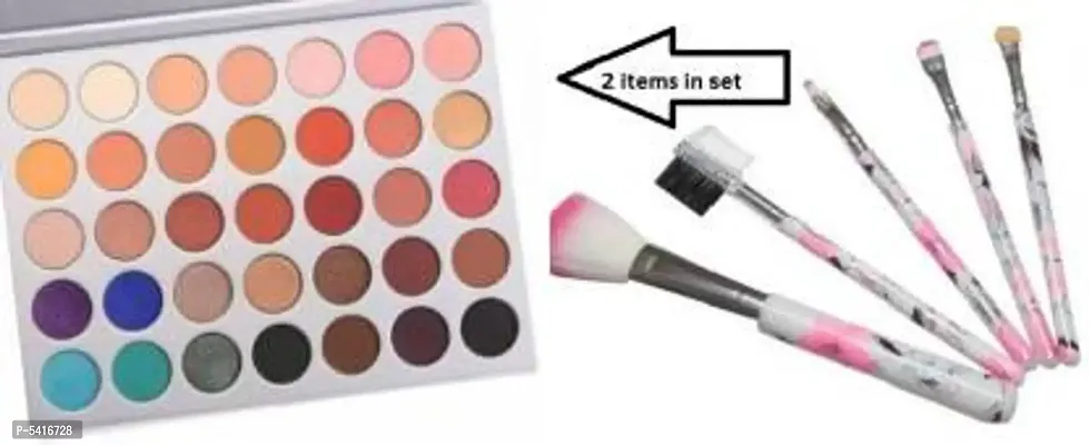 Eyeshadow Palette With 5 Brush Set  (6 Items In The Set)