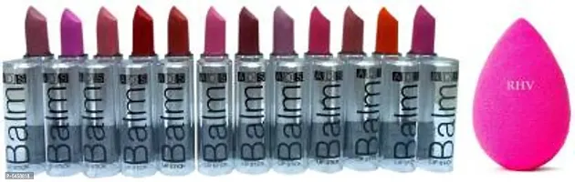 Beauty Sponge And ADS Combo Balm Matte Lipstick (13 Items In The Set)