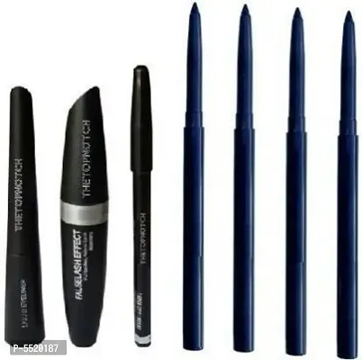 Eyebrow Pencil Black  Liquid Eyeliner  Mascara  Kajal 4 Pcs)&nbsp;&nbsp;(7 Items In The Set)-thumb0